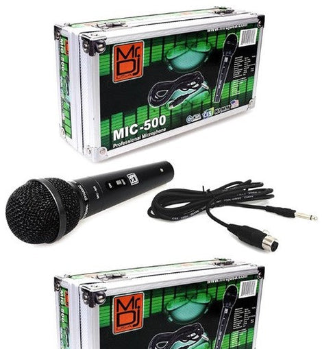 2 MR DJ MIC500 Professional Handheld Uni-Directional Dynamic Microphone