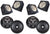 2 Absolute MID65P 6.5" 500W Mid-Range Aluminum Bullet Loudspeaker + Flat Box
