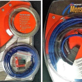 2 Monster Car Audio BL200 Car Amplifier Power Hookup Kit 8 Gauge 200 Watt