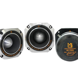 MR DJ HDT1000S 4-Inch Titanium Bullet High Compression Tweeter Ferrite Magnet Chrome