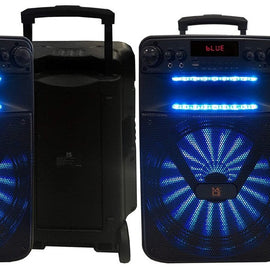 Pair of MR Dj ACE 15" Portable Speaker with Bluetooth/Rechargeable Battery