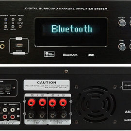 Mr. Dj AS301BT Hybrid Pre Amplifier<BT/> Built-in Bluetooth USB/SD Card Reader AM/FM Tuner 3000 Watts p.m.p.o