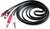 MR DJ CDQR12 12 feet Dual 1/4" Male Mono to Dual RCA Male Audio Cable