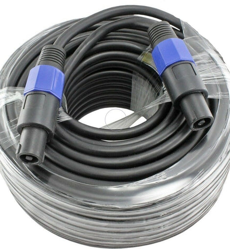 MR DJ 100 Foot Speakon to Speakon Male Pro PA/DJ Speaker Cable 2 Conductor