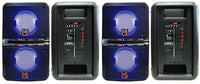 2 MR DJ GOPACK Dual 6.5" 1200W Portable Speaker Bluetooth USB/Micro SD Rechargeable LED Accent Lighting