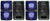 2 MR DJ GOPACK Dual 6.5" 1200W Portable Speaker Bluetooth USB/Micro SD Rechargeable LED Accent Lighting