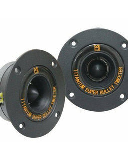 Pair 4" Speaker Size 400 Watt High Compression Aluminum Titanium Bullet Super Tweeter