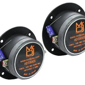 Mr. Dj USA HDT800S Pair 4-Inch Aluminum Bullet Titanium Horn Tweeter Driver (Chrome)