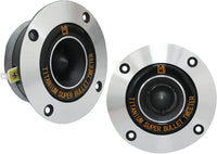 Mr. Dj USA HDT800S Pair 4-Inch Aluminum Bullet Titanium Horn Tweeter Driver (Chrome)