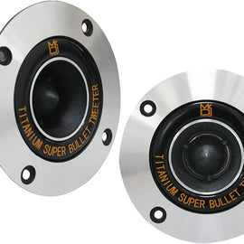 Mr. Dj USA HDT800S Pair 4-Inch Aluminum Bullet Titanium Horn Tweeter Driver (Chrome)