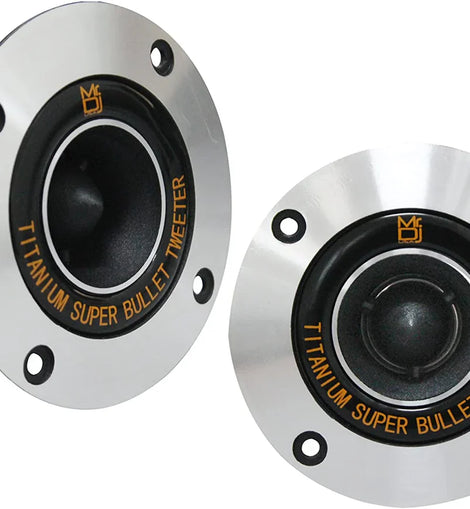 Mr. Dj USA HDT800S Pair 4-Inch Aluminum Bullet Titanium Horn Tweeter Driver (Chrome)