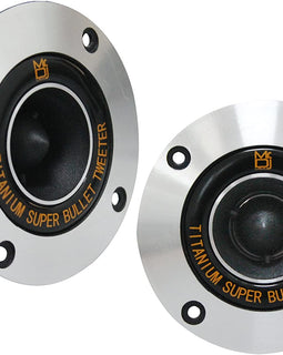 MR DJ HDT800S Pair 4" 400W Chrome High Compression Titanium Bullet Super Tweeter