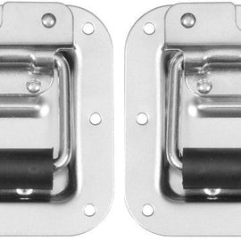 2 MR DJ HR100C Spring Loaded Recesses Handle Medium Spring Loaded Recessed Heavy Duty Chrome Flight Case Speaker Cabinet Road Case Handle