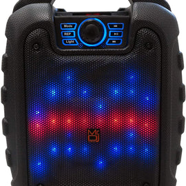 Mr. Dj Disco Bluetooth Speaker<br/>Wireless Portable Bluetooth Speaker Karaoke Machine with Sound Activated Lights, Battery Powered, FM Radio, USB/Micro SD Card, & LED Party Light