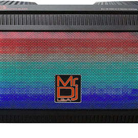 MR DJ Matrix BK 6.5" Powered Speaker, Built-in Bluetooth, USB/SD Card Reader