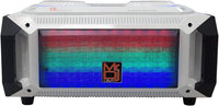 MR DJ Matrix White Bluetooth Speaker Bluetooth Karaoke Machine Sound Activated Lights FM Radio, USB/Micro SD Card, & LED Party Light Perfect for Party