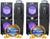 2 MR DJ VEGAS Double 15" 3-Way Full-Range Powered/Active DJ PA Multipurpose Live Sound Bluetooth Loudspeaker