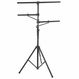 MR DJ LS-360 Heavy-Duty Portable DJ Light Stand w/ Two Fixture Arms & T-Bar