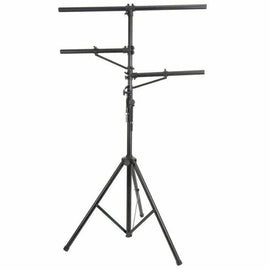 2 MR DJ LS-360 Heavy-Duty Portable DJ Light Stand w/ Two Fixture Arms & T-Bar