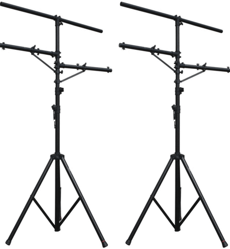2 MR DJ Pro DJ Lighting Multi Arm Tripod & T-Bar Light Stand