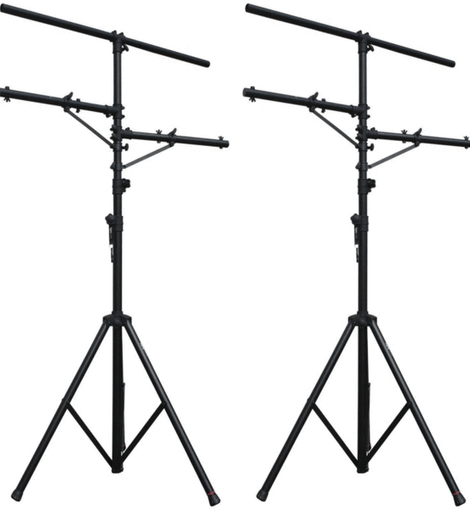 2 MR DJ Pro DJ Lighting Heavy Duty Multi Arm Tripod & T-Bar Light Tripod Stand