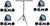 MR DJ LS100 Stand & 4 MEGA354 Slim Disco DJ Party Club Stage Show Lighting Flat Par Wash Lighting