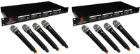 2 MR DJ MICVHF-8500 4 Channel Handheld Wireless Microphone PA/DJ/KTV/Karaoke