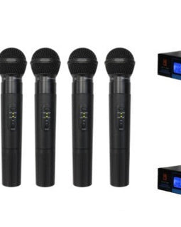 2 Mr Dj MICVHF-8800 4 Channel PA/DJ/KTV/Karaoke VHF Handheld Wireless Microphone