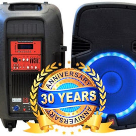 2 MR DJ PBX2690LB 15" Bluetooth Speaker 2-way 15" PA DJ 3500 Watts Active Powered Bluetooth Karaoke Speaker with LED Accent Lighting