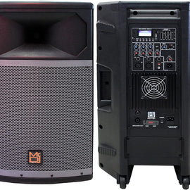 MR DJ PRO115BT & PRO115S PA DJ Active & Passive Speaker & Stands Professional PRO PA DJ 15” 2-Way Full-Range Active & Passive DJ PA Multipurpose Live Sound Loudspeaker