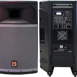 MR DJ PRO115BT PA DJ Powered Speaker <br/>Professional PRO PA DJ 15” 2-Way Full-Range Powered/Active DJ PA Multipurpose Live Sound Loudspeaker