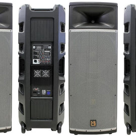 2 Professional PRO PA DJ Dual 15” 3-Way Full-Range Powered/Active DJ PA Multipurpose Live Sound Loudspeaker