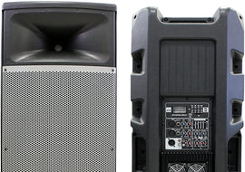 2 Mr Dj PRO215BT PA DJ Powered Speaker PRO PA DJ Dual 15” Full-Range Powered/Active DJ PA Multipurpose Loudspeaker