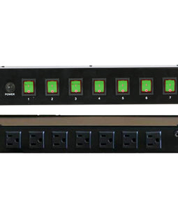 MR DJ PSC400 Power Switcher Surge Protectors <br/> Rack Mountable 8 Port Power Switcher Surge Protectors ON / OFF Power Center , Power Supply, AC 110V/220V Outlet Surge Protector