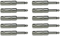 5 Pair MR DJ QMH10 Large Barrel 6.35mm 1/4" Male Mono TS Head Cable Mount Connector
