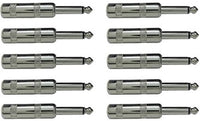 10 MR DJ QMH10 Large Barrel 6.35mm 1/4" Male Mono TS Head Cable Mount Connector