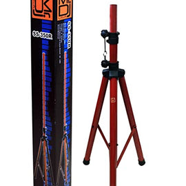 MR DJ SS350R Universal Red Folding Tripod PRO PA DJ Home On Stage Speaker Stand