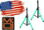 2 MR DJ SS600LED Color Stand Universal Color-Changing Stand LED Speaker Stand Tripod Telescoping