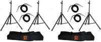 2 MR DJ SS750PKG Speaker Stand with Road Carrying Bag & 1/4" Cable Universal