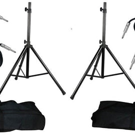 2 MR DJ SS750PKG Speaker Stand with Road Carrying Bag & 1/4" Cable Universal