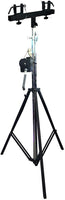 MR DJ ST200 & SBC260 Crank Light Stand Pro Lighting 10 Foot Crank Light Stand & Black Square Truss T-Bar Adapter