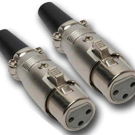 MR DJ XLRFH2 1-Pair XLR Female Head 3 Pin Connector Allows for Speaker Cables Mic