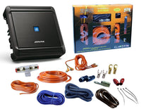 Alpine S-A60M 500W Class D Monoblock Digital Amplifier  + KIT4 4 Gauge Amp Kit