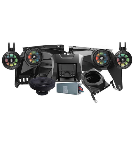 Diamond Audio MSX3KM3 2017+ Can Am Maverick X3/X3 Max Complete Speaker Kit with 6 Ch Waterproof Amplifier, 10” Sealed Marine Subwoofer, 6.5” Tower Speaker System and DMR3 Media Audio Player