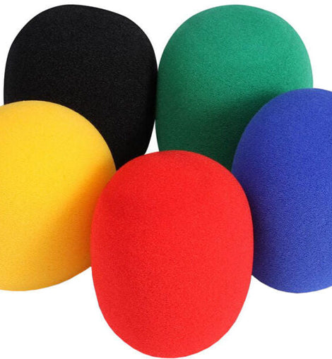 MR DJ SPONGE-C5 5 PCS 5 Color Microphone Sponge Foam Microphone Covers Handheld