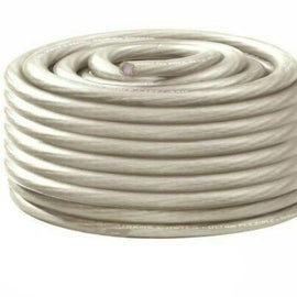 Absolute P0G-25S 25Ft True 1/0 Gauge Power Platinum Silver Wire Strand Cable 25' Ultra Flexible