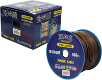 Absolute USA P16-500BR 16 Gauge 500FT Primary Power & Remote Wire – Brown