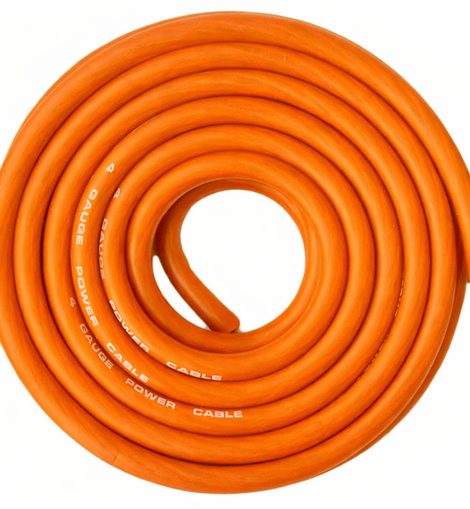 Absolute P4-25OR 25' 4-Gauge Orange Copper Mix Power Ground Wire Cable