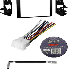 Absolute Package1 Car Stereo Installation Kit Compatible with Cadillac 1999 – 2000 Escalade In-Dash Mounting Kit Antenna Harness for Double Din Radio Receivers