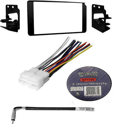 Absolute Package1 Car Stereo Installation Kit Compatible with Cadillac 1999 – 2000 Escalade In-Dash Mounting Kit Antenna Harness for Double Din Radio Receivers